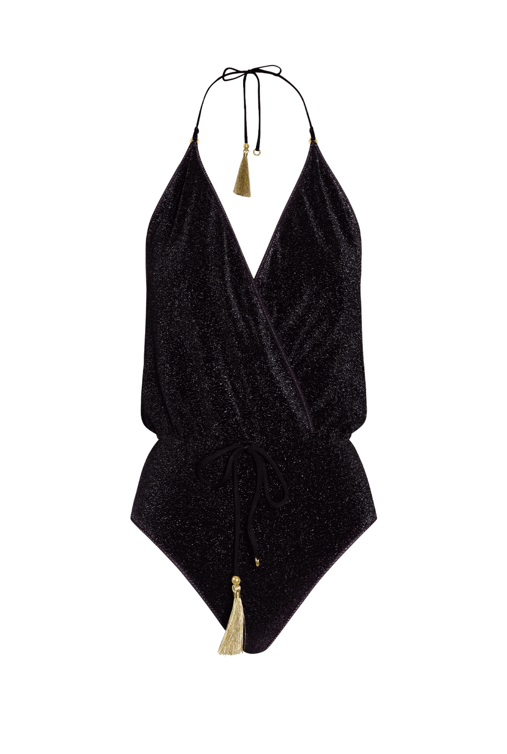 Sample - Black Glitter V-Swimsuit
