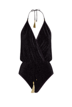 Sample - Black Glitter V-Swimsuit