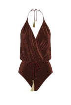 Bordeaux Glitter V-Swimsuit