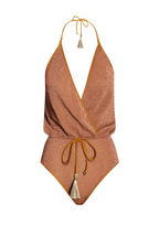 Rust Glitter V-Swimsuit