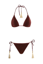 Bordeaux Glitter Triangle Bikini