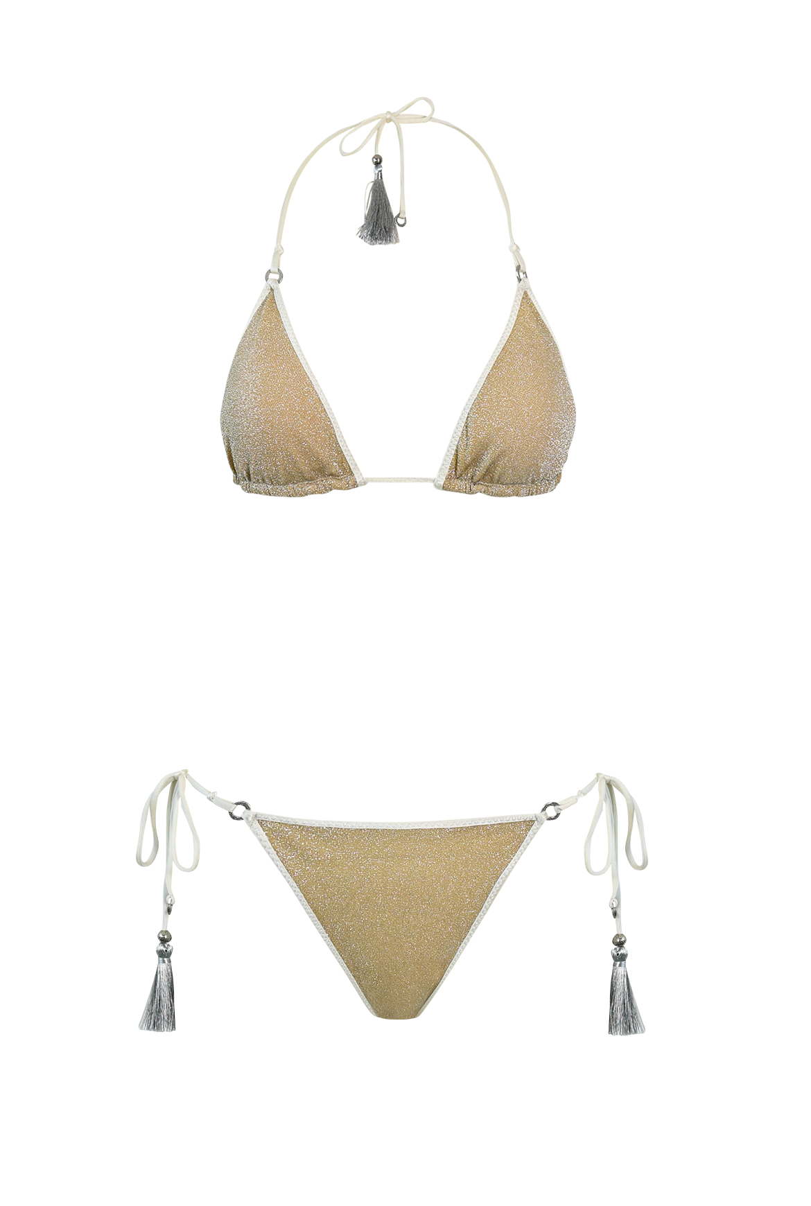 HANNE BLOCH - Ivory Glitter Triangle Bikini