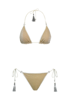 Ivory Glitter Triangle Bikini