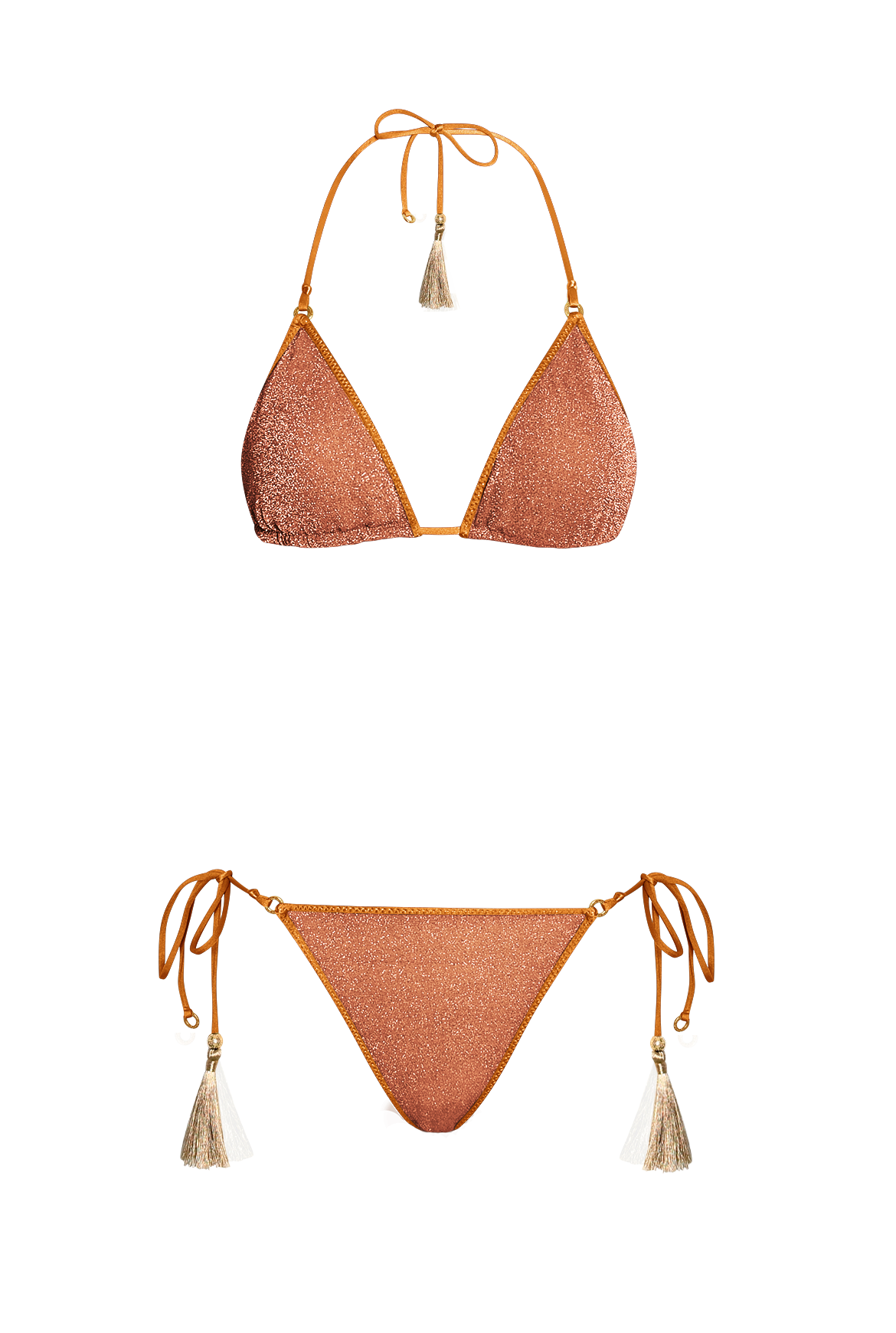 Rust Glitter Dreiecks-Bikini
