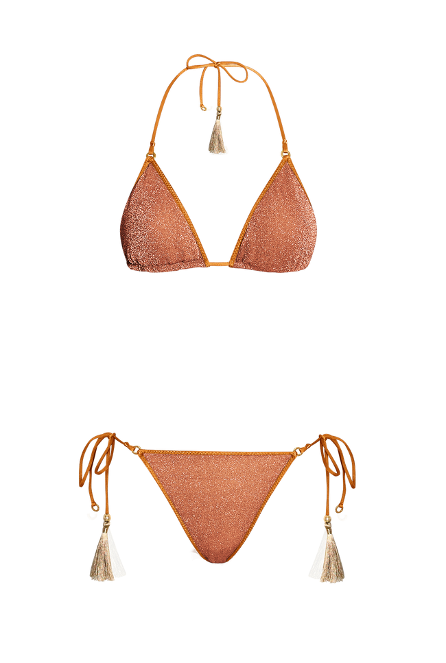 Rust Glitter Dreiecks-Bikini
