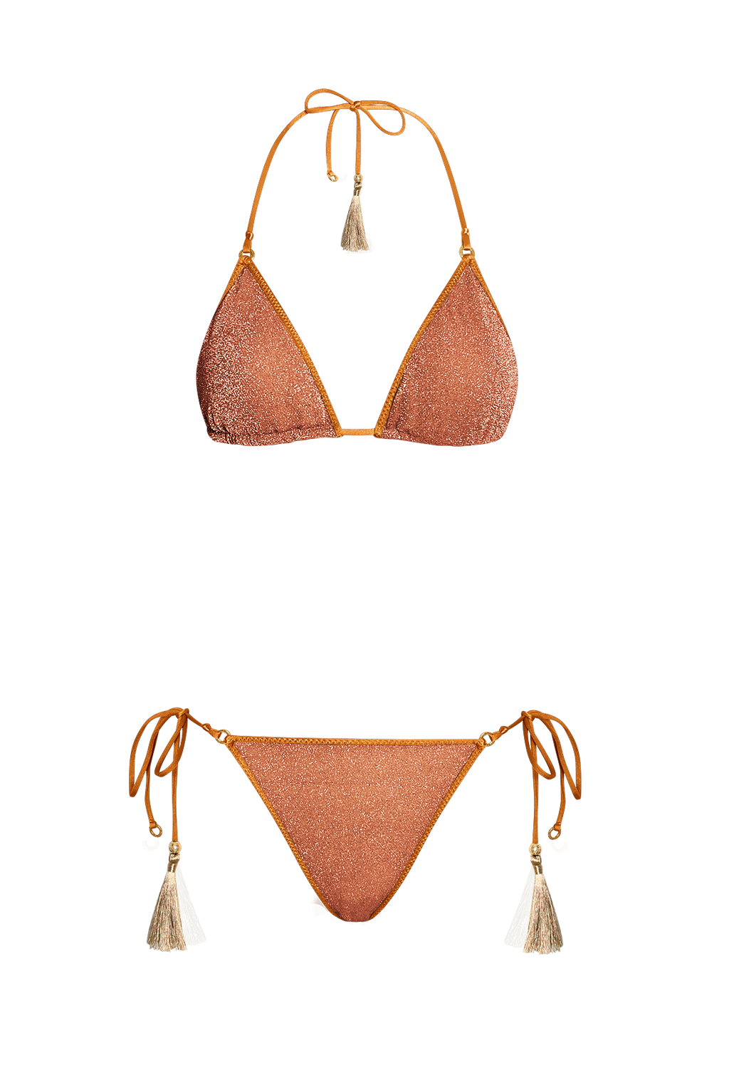 Rust Glitter Triangle Bikini