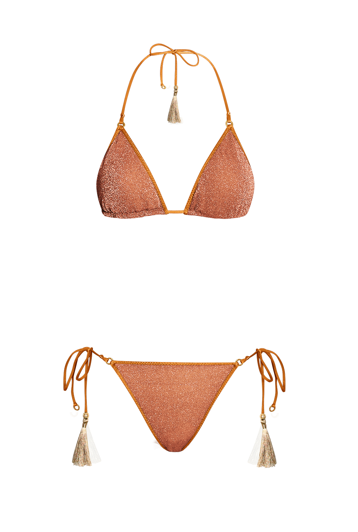 Rust Glitter Triangle Bikini
