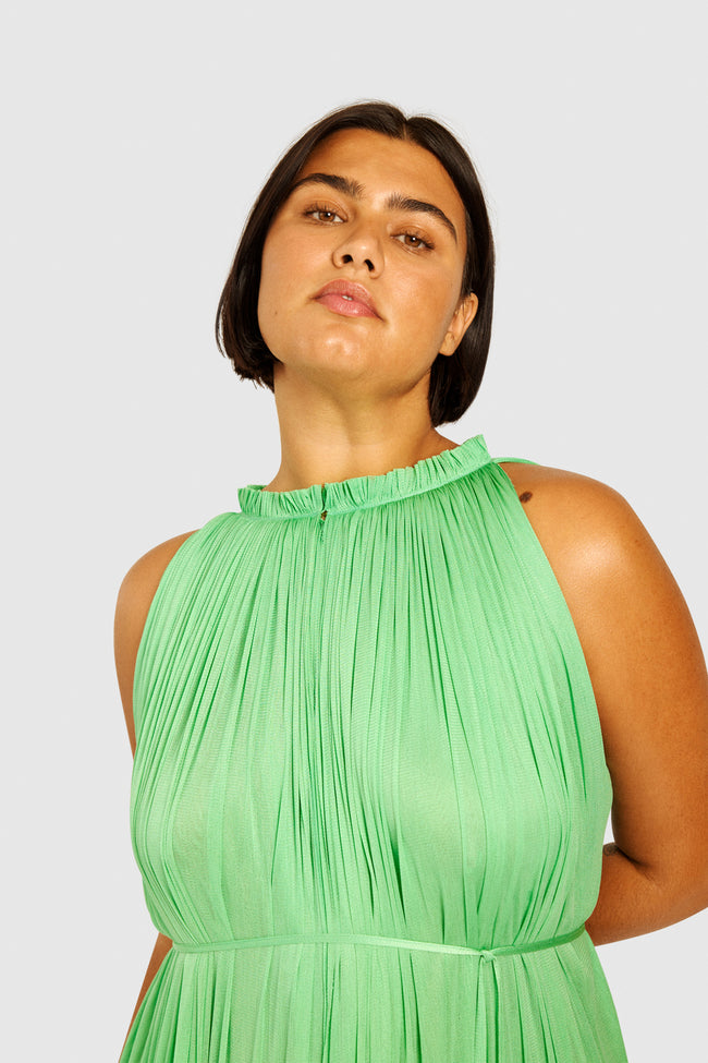 Mint Silk Tulle Dress