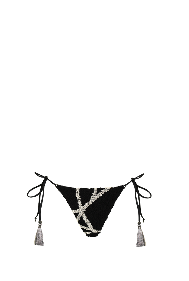 Black White Nido Triangle Bikini - Bottom