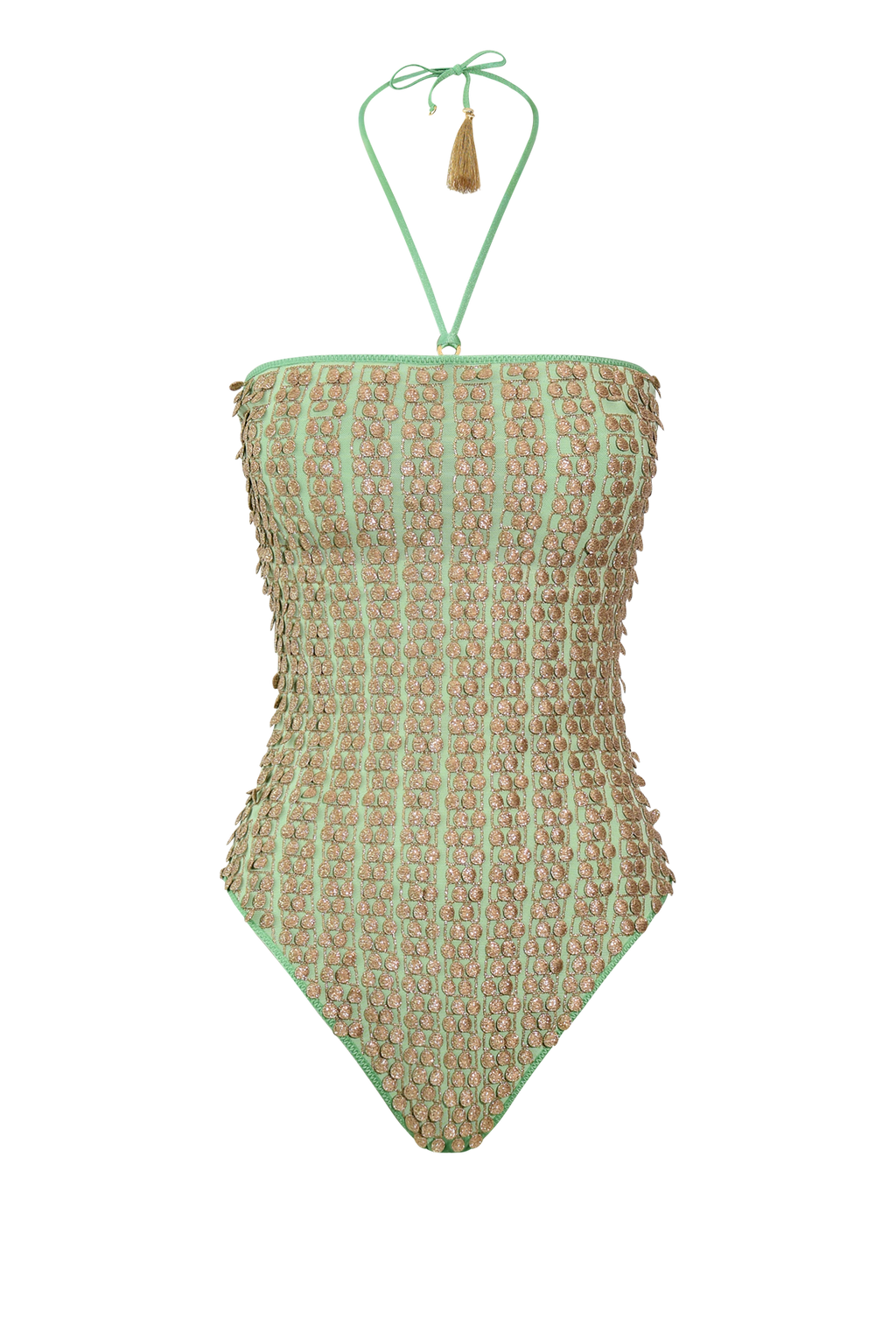 Mint Pom Pom Swimsuit