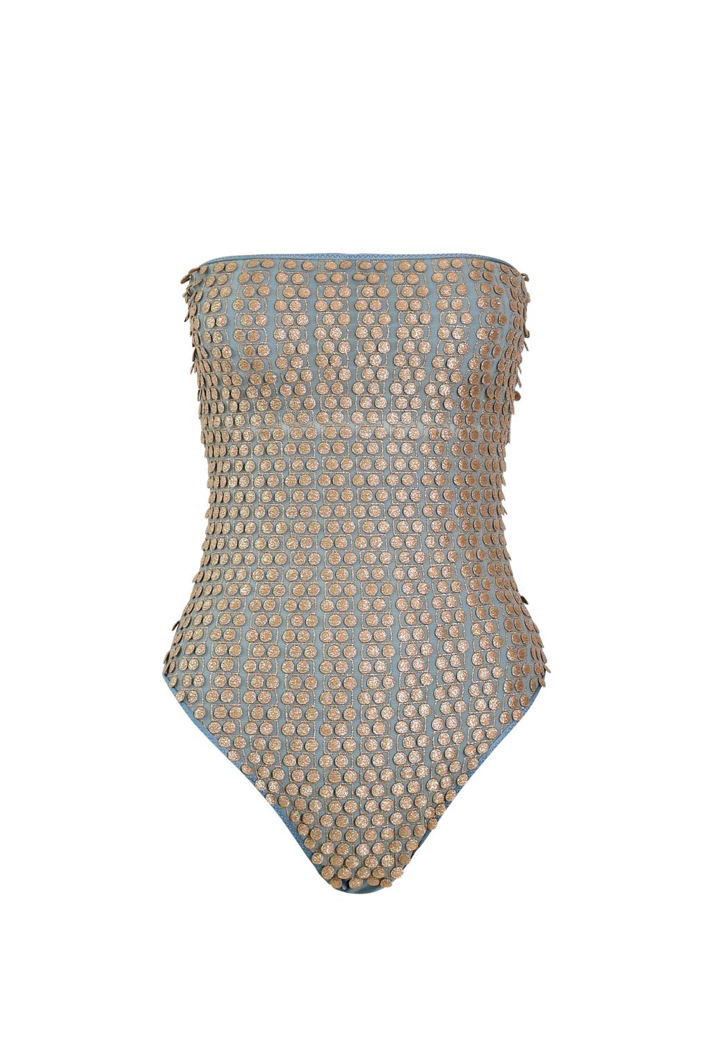 Blue Pom Pom Swimsuit