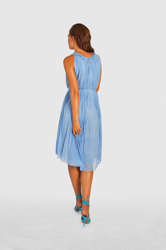 SkyBlue Silk Tulle Dress