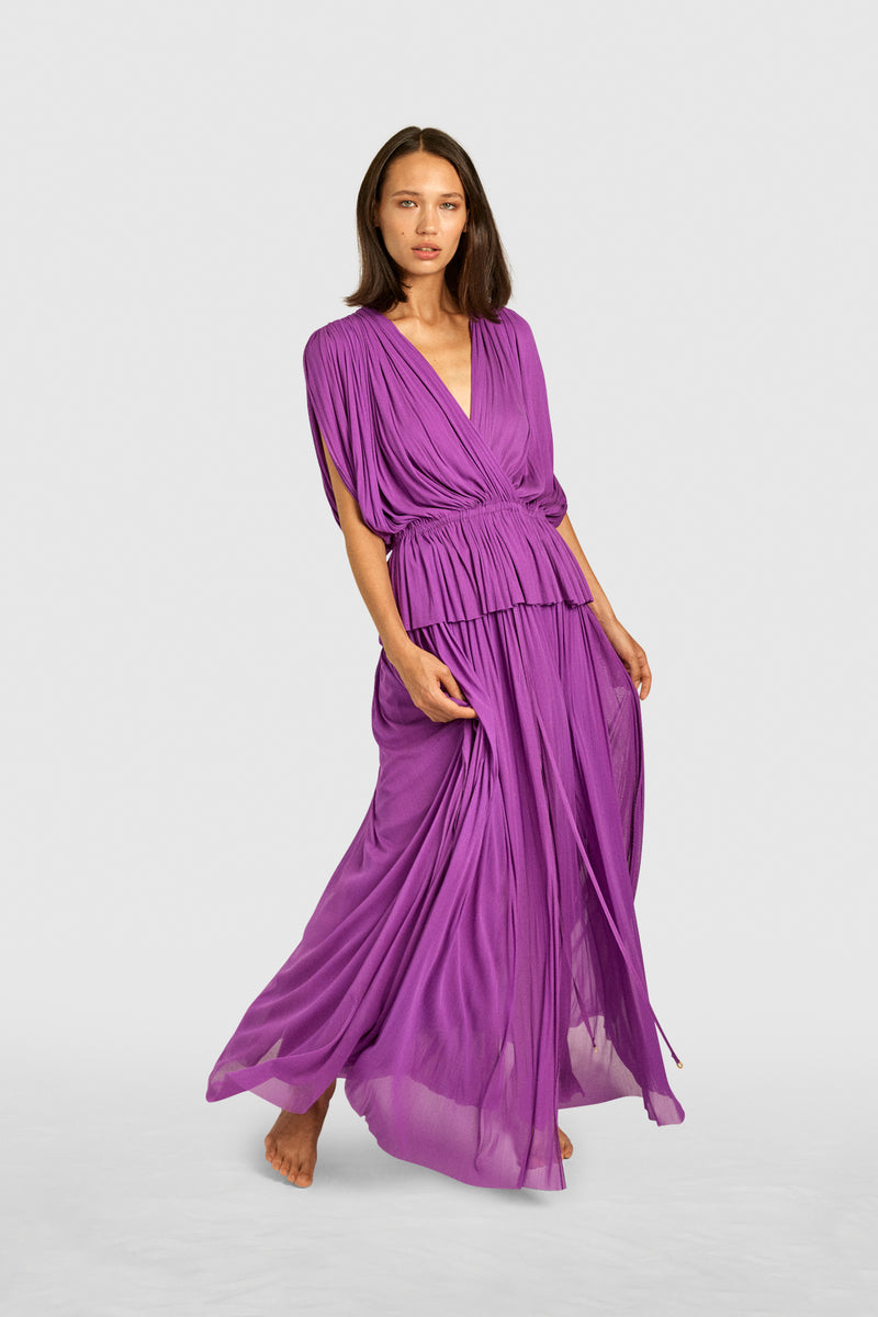 Violet Silk Tulle Skirt