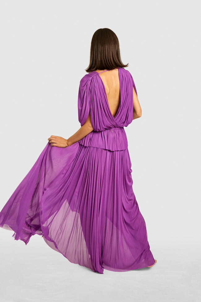 Violet Silk Tulle Skirt