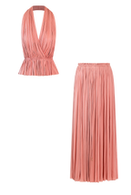 Blush Silk Skirt & Top Set