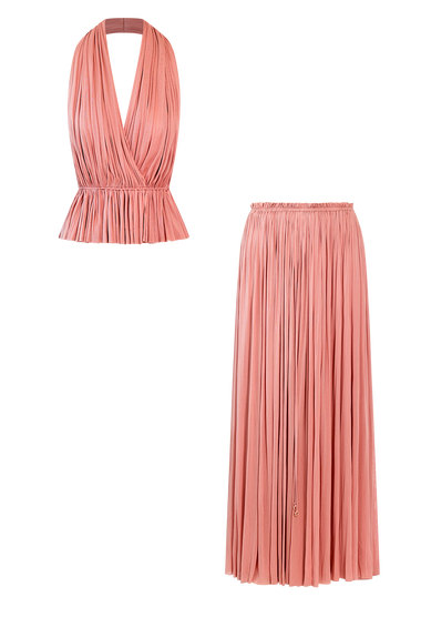 Silk Skirt & Top Set