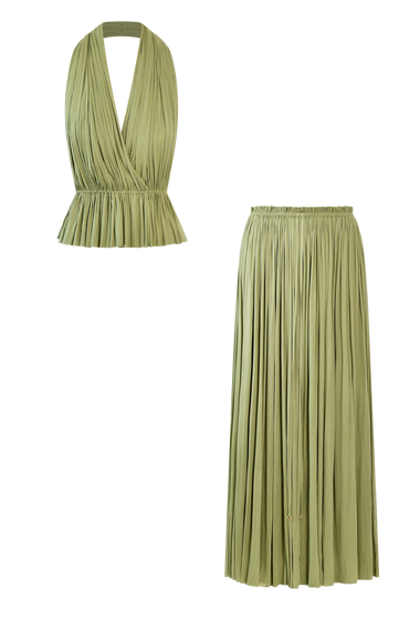 Silk Skirt & Top Set
