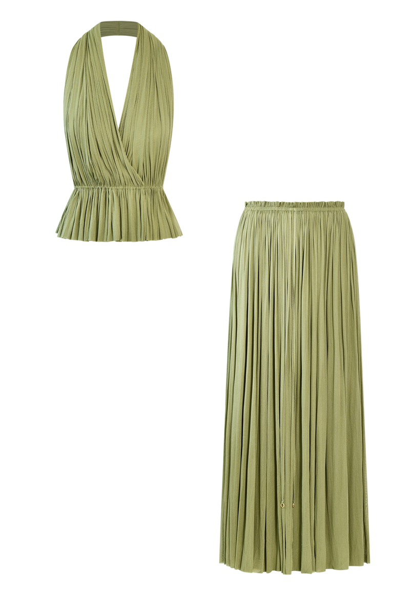 Silk Skirt & Top Set