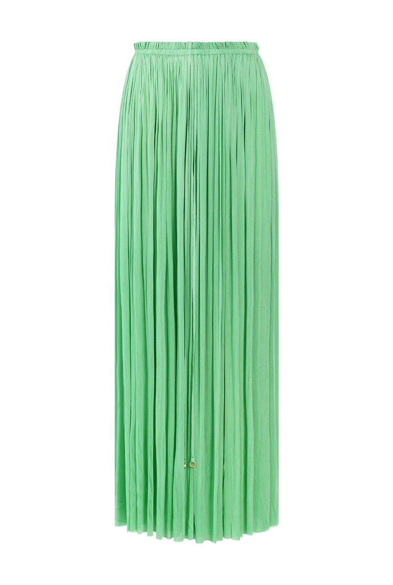 Mint Silk Tulle Long Skirt