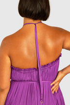 Violet Silk Tulle Dress