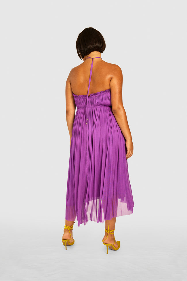 Violet Silk Tulle Dress