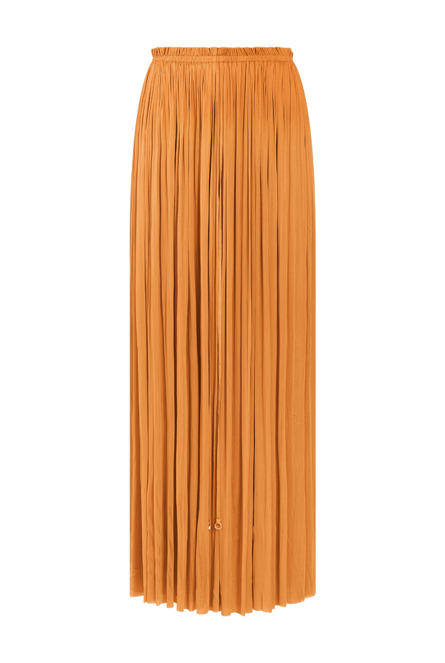 Rust Silk Tulle Skirt