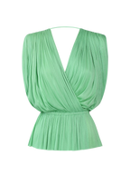 Mint Silk Tulle Top