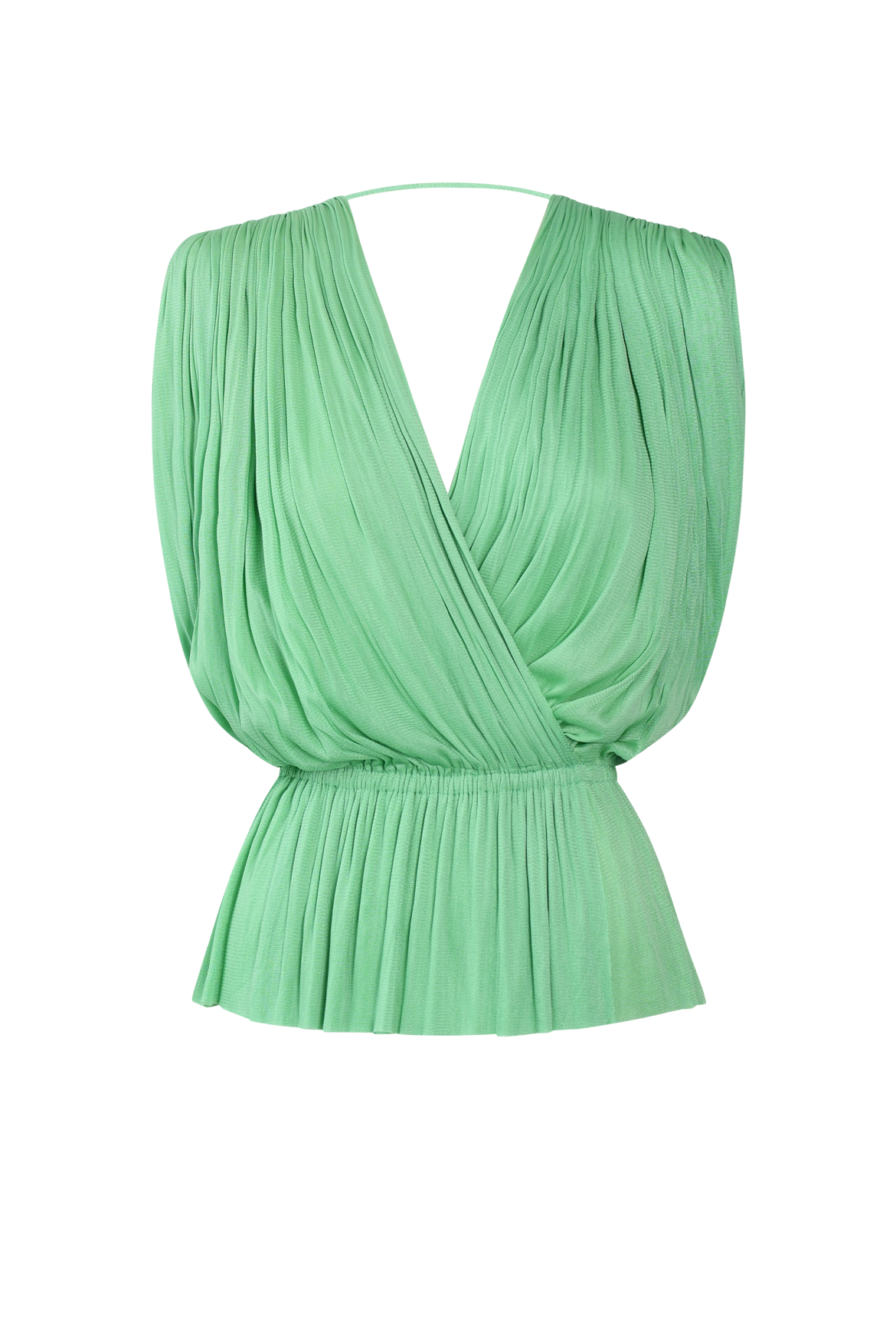 Mint Silk Tulle Top