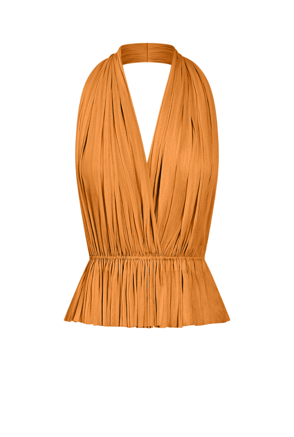 Rust Silk Tulle Top