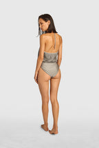 Silver Knit V-Swimsuit
