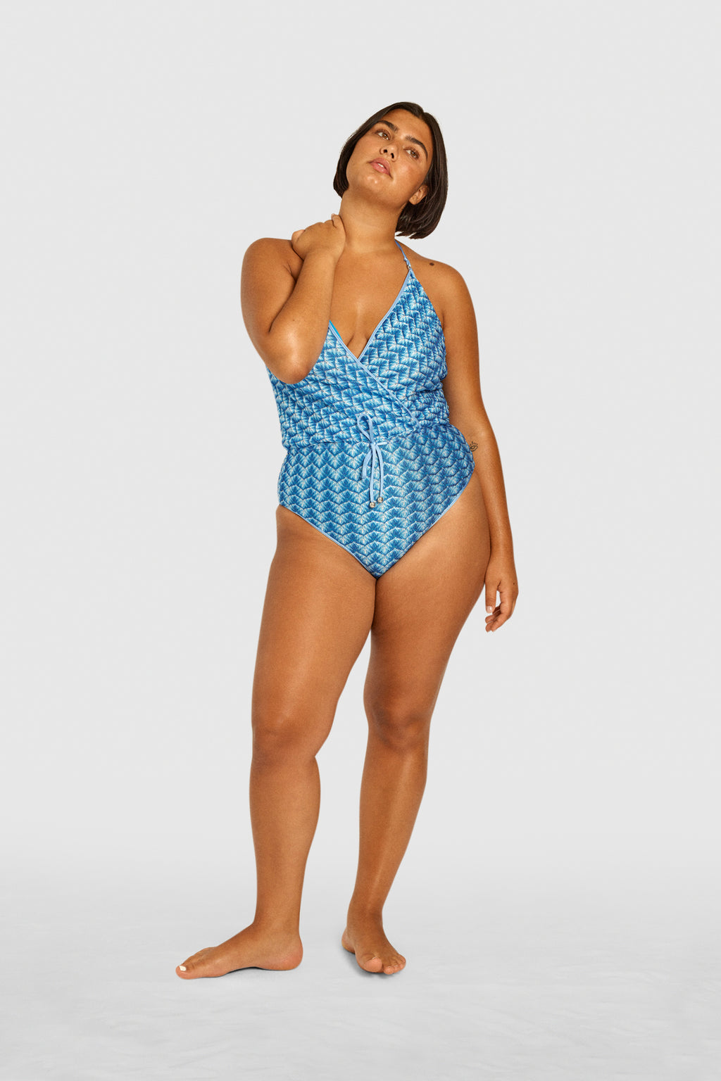 Sky Knit V-Swimsuit