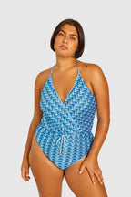 Sky Knit V-Swimsuit