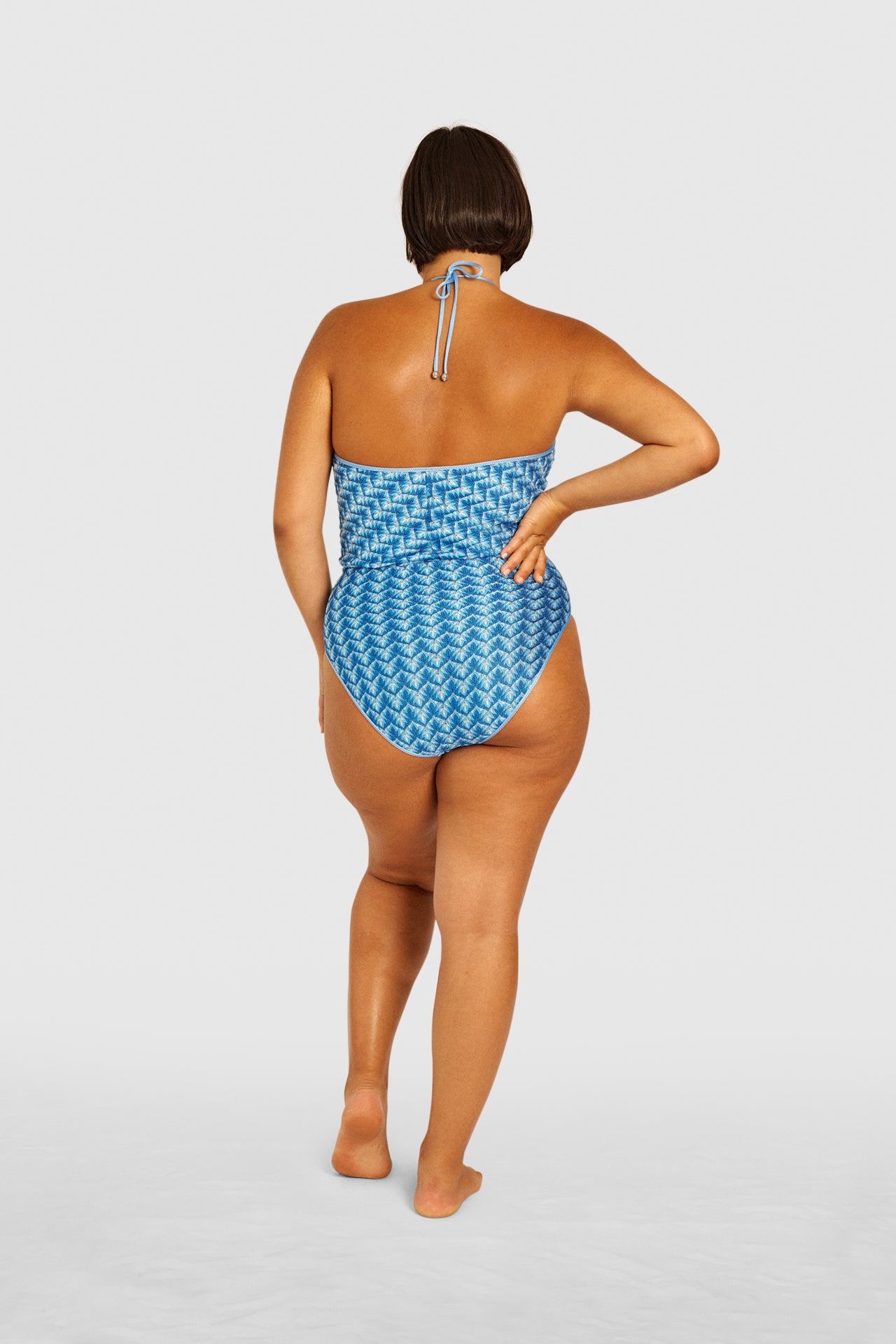 Sky Knit V-Swimsuit