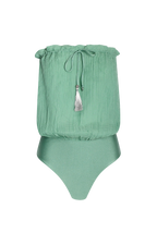 Ocean Bandeau Silk Swimsuit