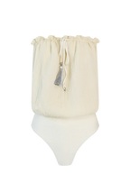 Ivory Bandeau Silk Swimsuit