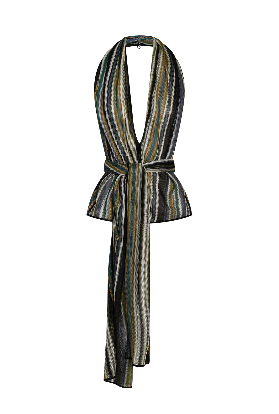 Stripe Knit Scarf Top