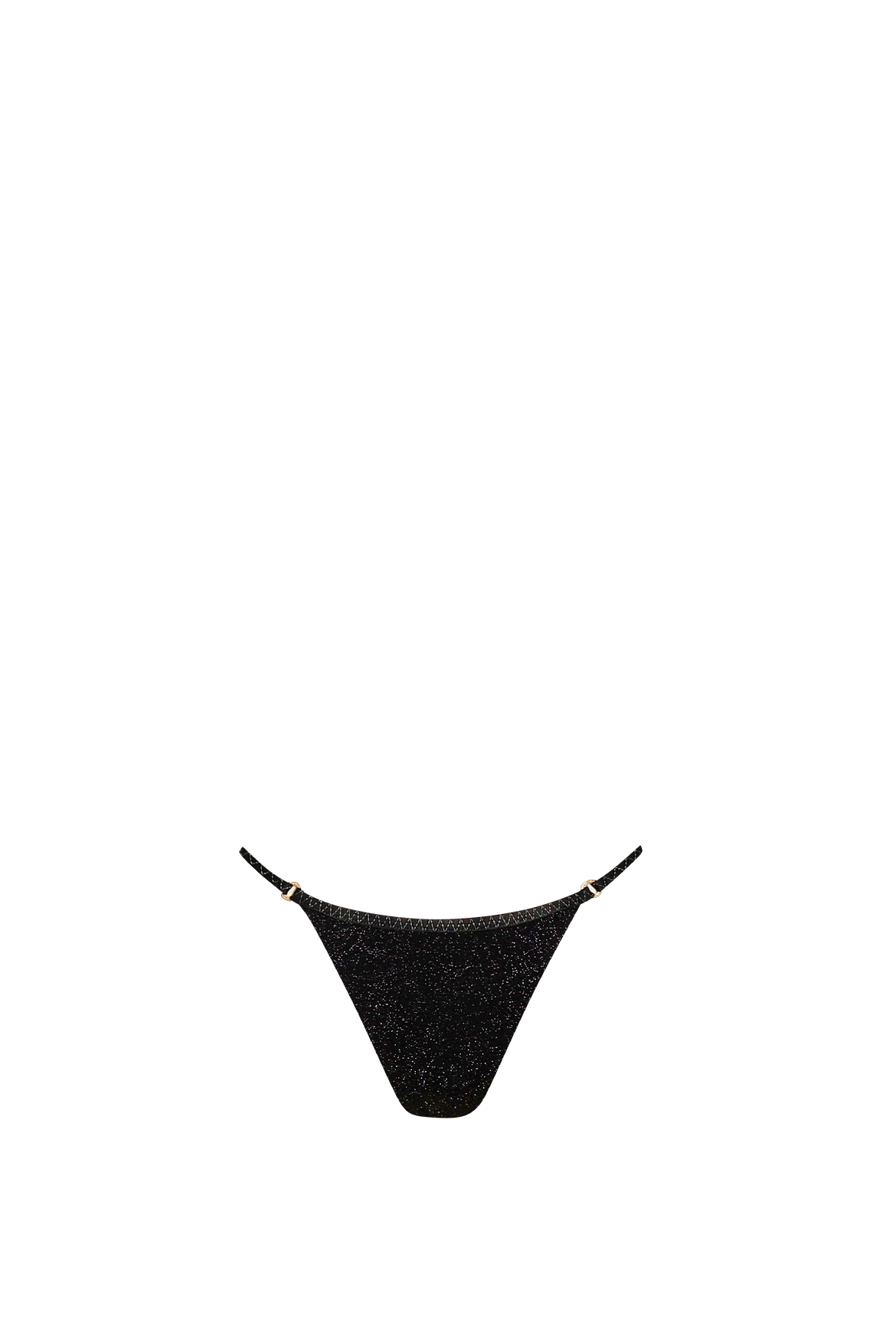 Black Glitter Brazilian Bikini - Bottom