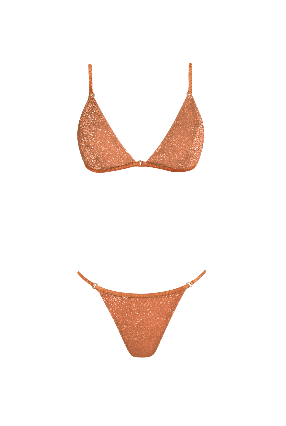 Rust Glitter Brasilianischer Bikini