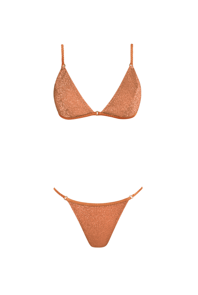 Rust Glitter Brasilianischer Bikini