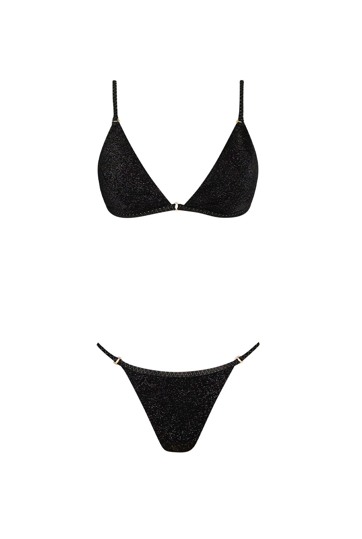 Black Glitter Brazilian Bikini - Product - Hanne Bloch