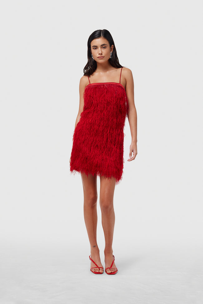 Red Feather Dress