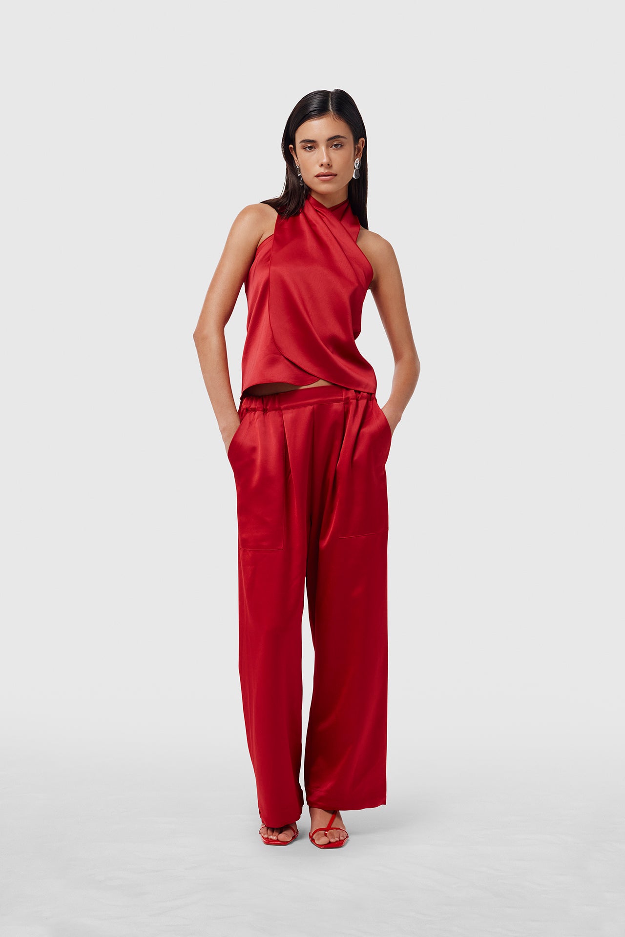 Red Satin Trousers