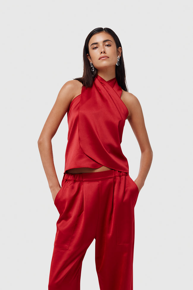 Red Satin Trousers