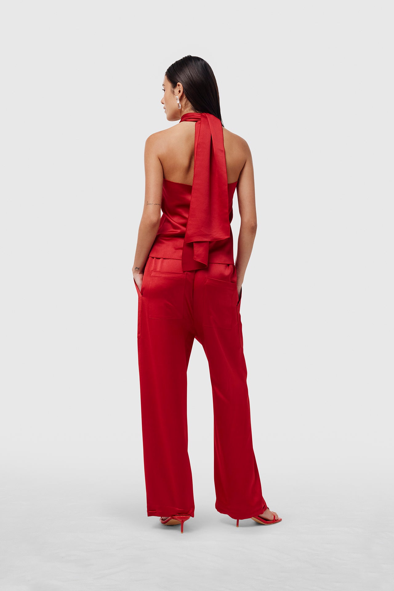 Red Satin Trousers