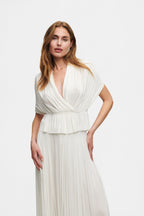 White Silk Tulle Top