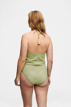 Green Glitter V-Swimsuit