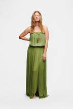 Green Bandeau Silk Swimsuit