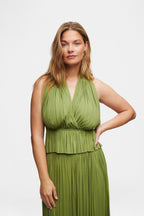 Green Silk Tulle Top