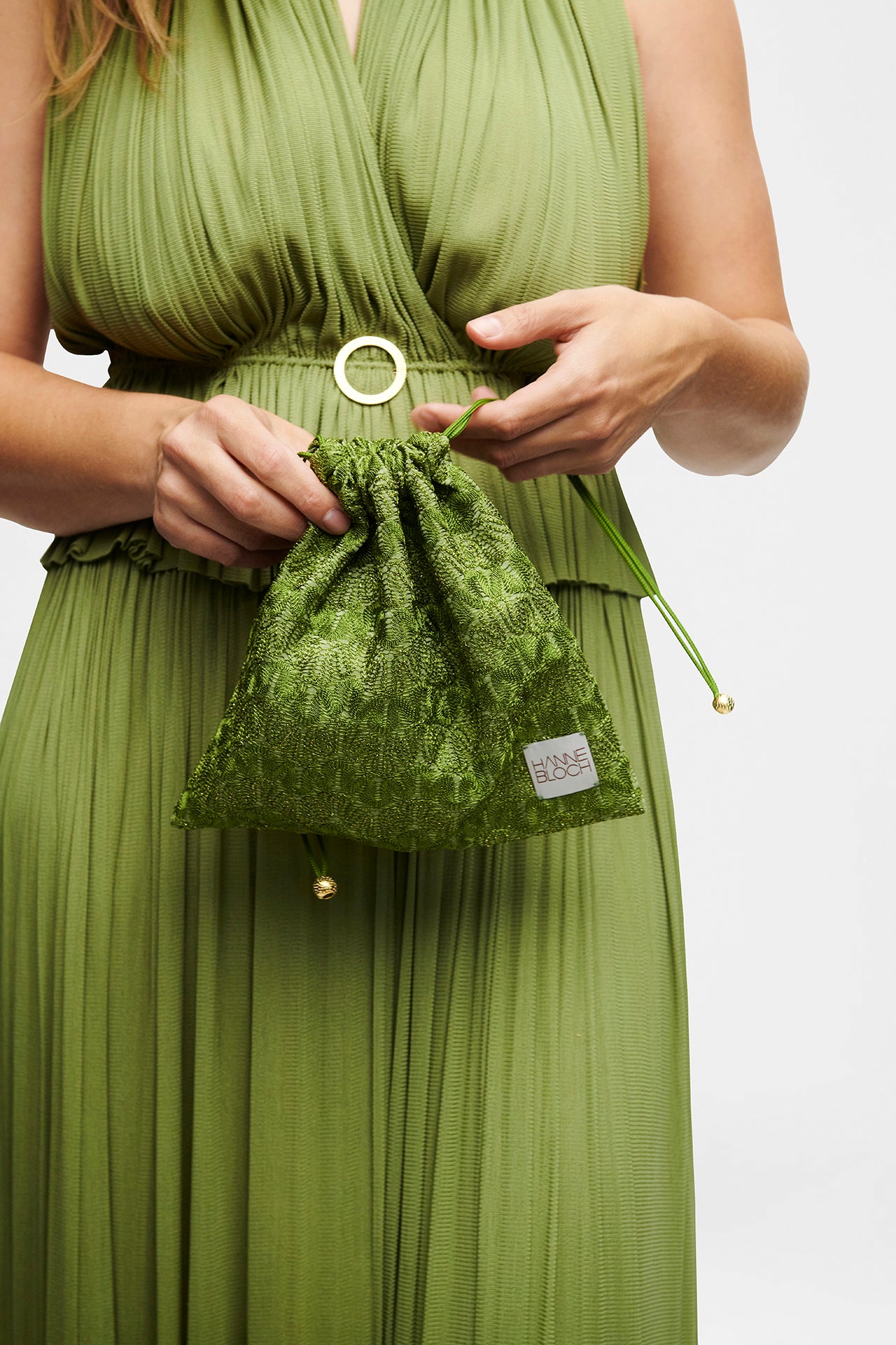 Green Silk Skirt & Top Set