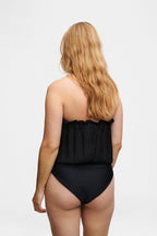 Black Bandeau Silk Swimsuit